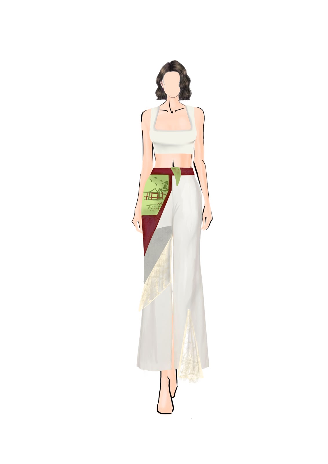 Embroidered Landscape Trousers — 5